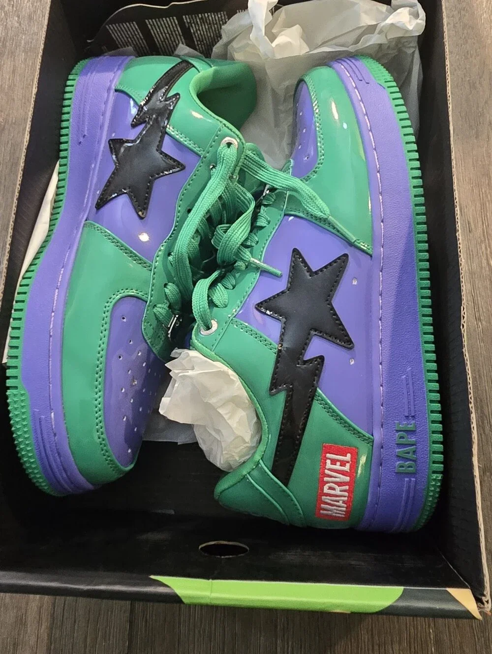 A Bathing Ape Sz. 10 Marvel/hulk Athletic Sneakers